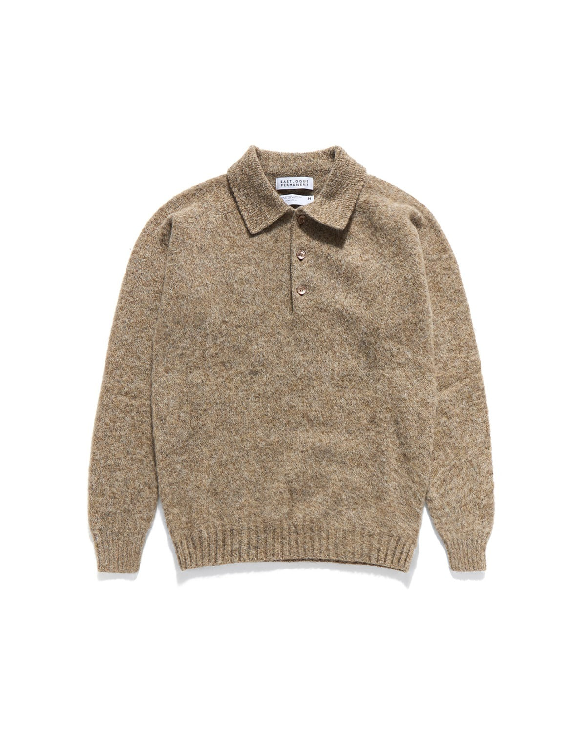 Eastlogue SHAGGY DOG POLO NECK SWEATER / MUSHROOM