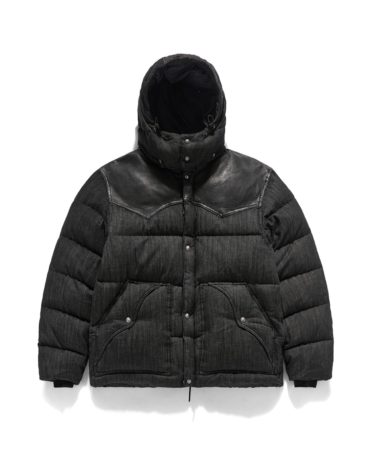 WESTERN PUFFER DOWN JUMPER / BLACK DENIM