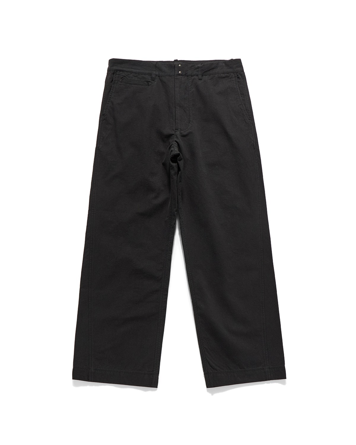 Eastlogue CURVED COMFY CHINO PANTS / BLACK