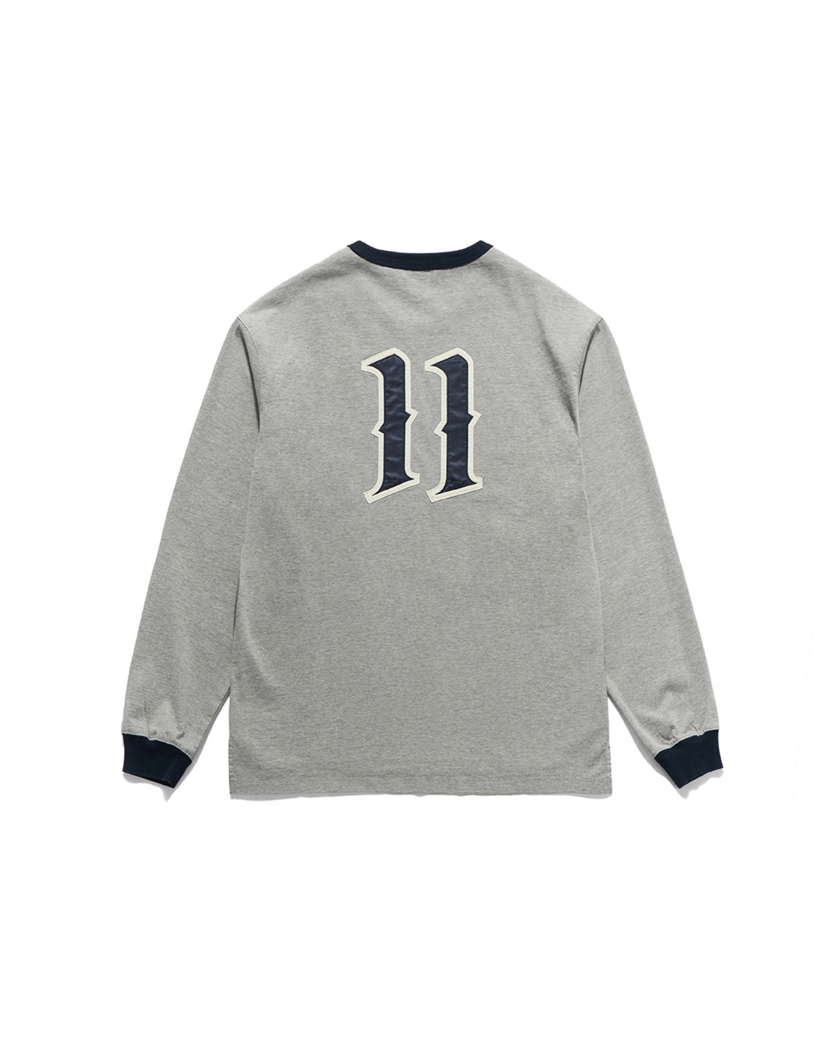 11 RINGER L.S T-SHIRTS / MELANGE GREY & NAVY | EASTLOGUE