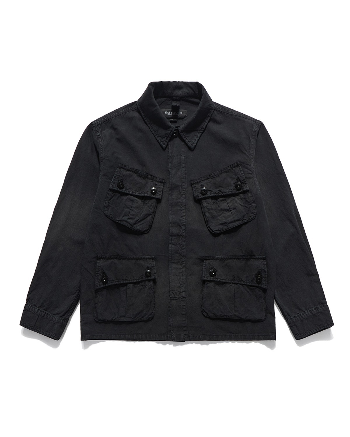JUNGLE FATIGUE JACKET / NAVY LINEN CHECK - EASTLOGUE