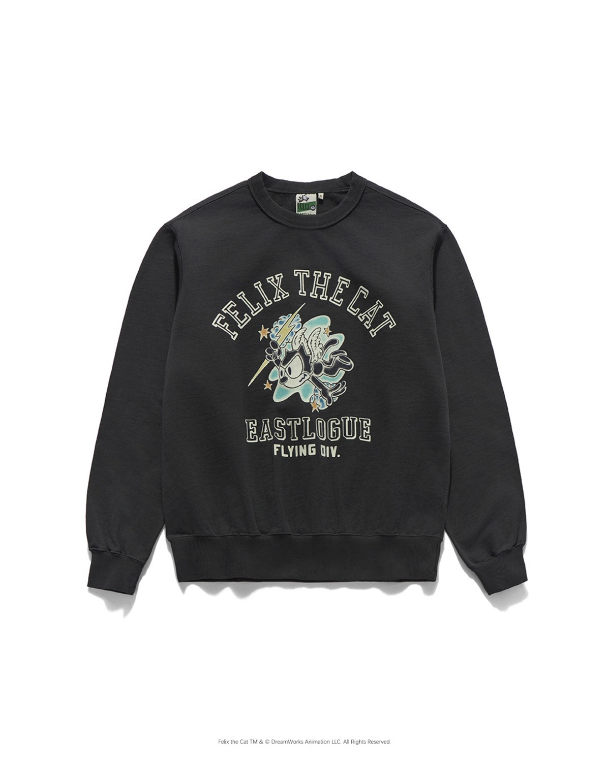 Eastlogue FLYING LIGHTNING FELIX FLOCKING SWEAT SHIRT