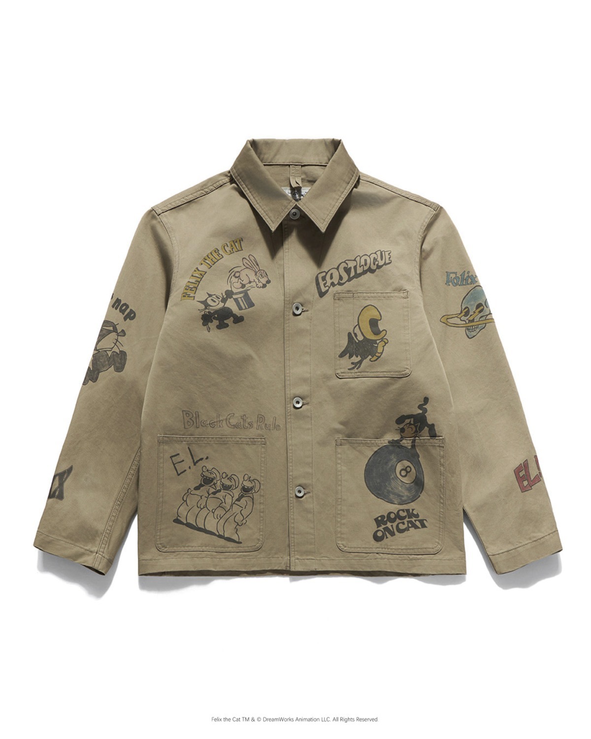 Eastlogue VINTAGE DOODLE P-41 MIL JACKET / BEIGE