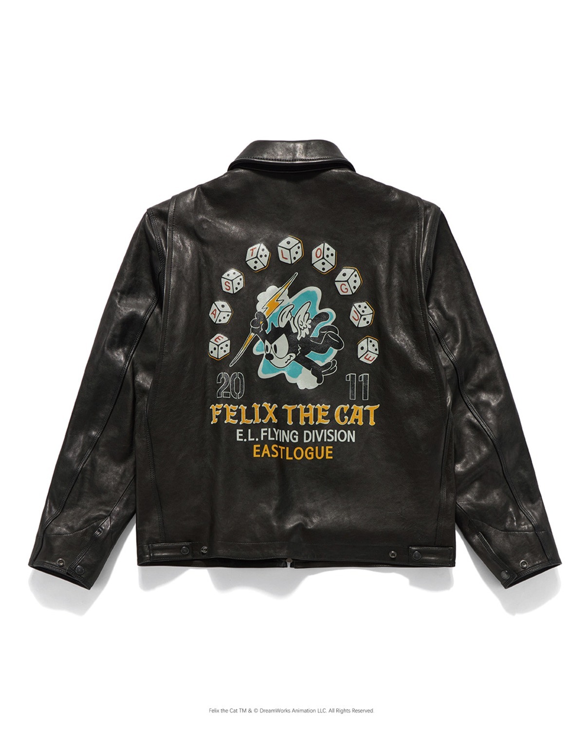 Eastlogue VINTAGE LIGHTNING FELIX LEATHER JACKET / BLACK