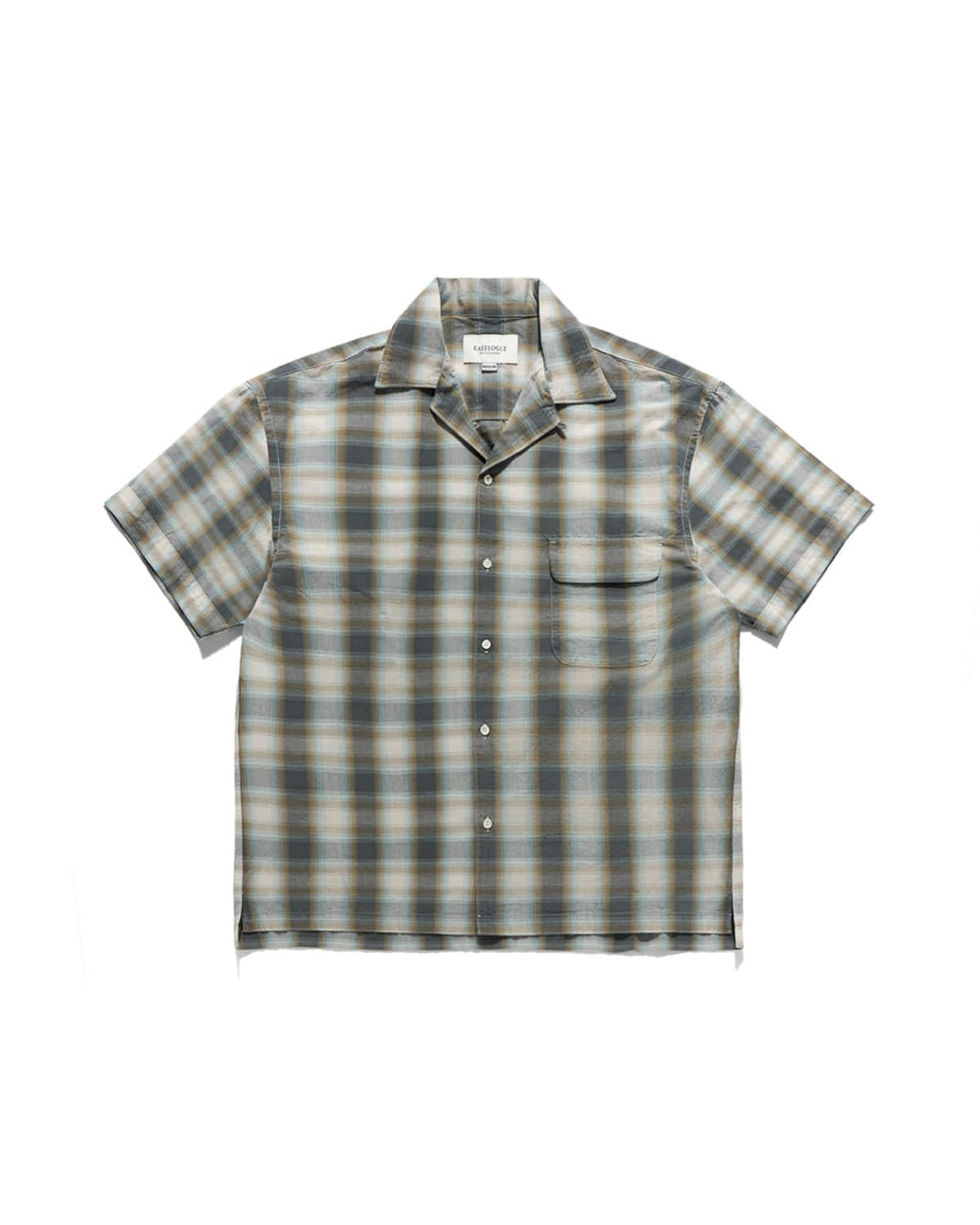 Eastlogue HOLIDAY HALF SHIRTS / BEIGE & BLUE CHECK
