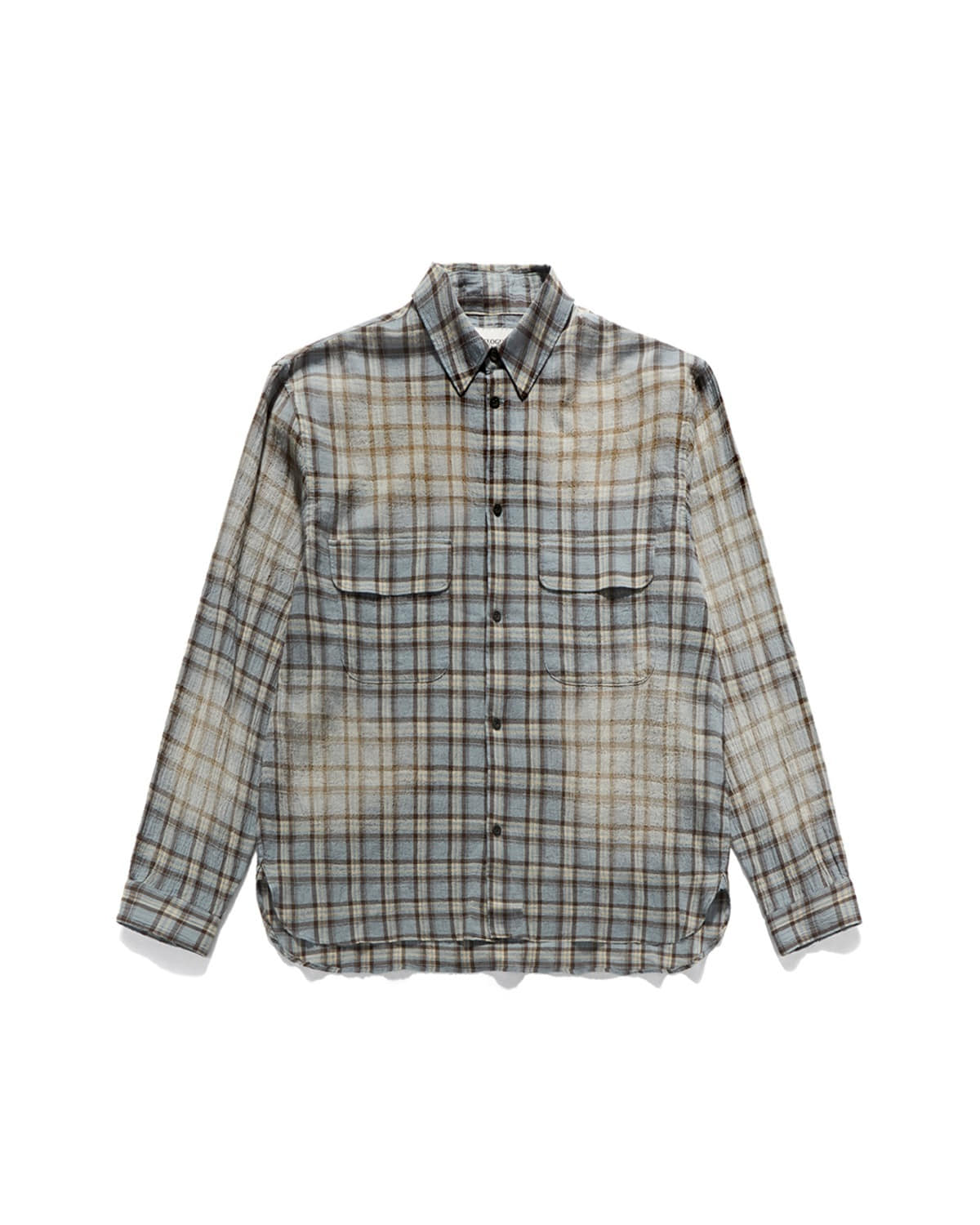 Eastlogue COMFY WIDE SHIRTS / L.BLUE & BEIGE CHECK