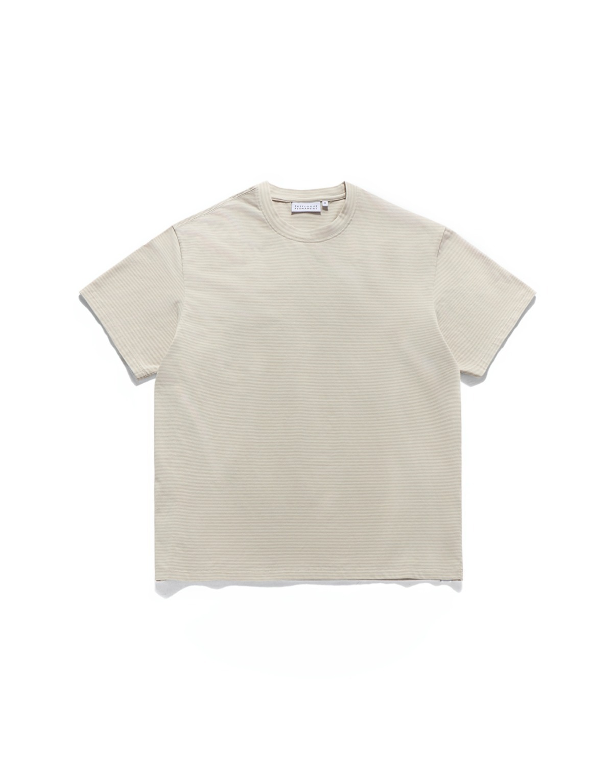 Eastlogue BASIC STRIPE T-SHIRTS / L.BEIGE & WHITE STRIPE