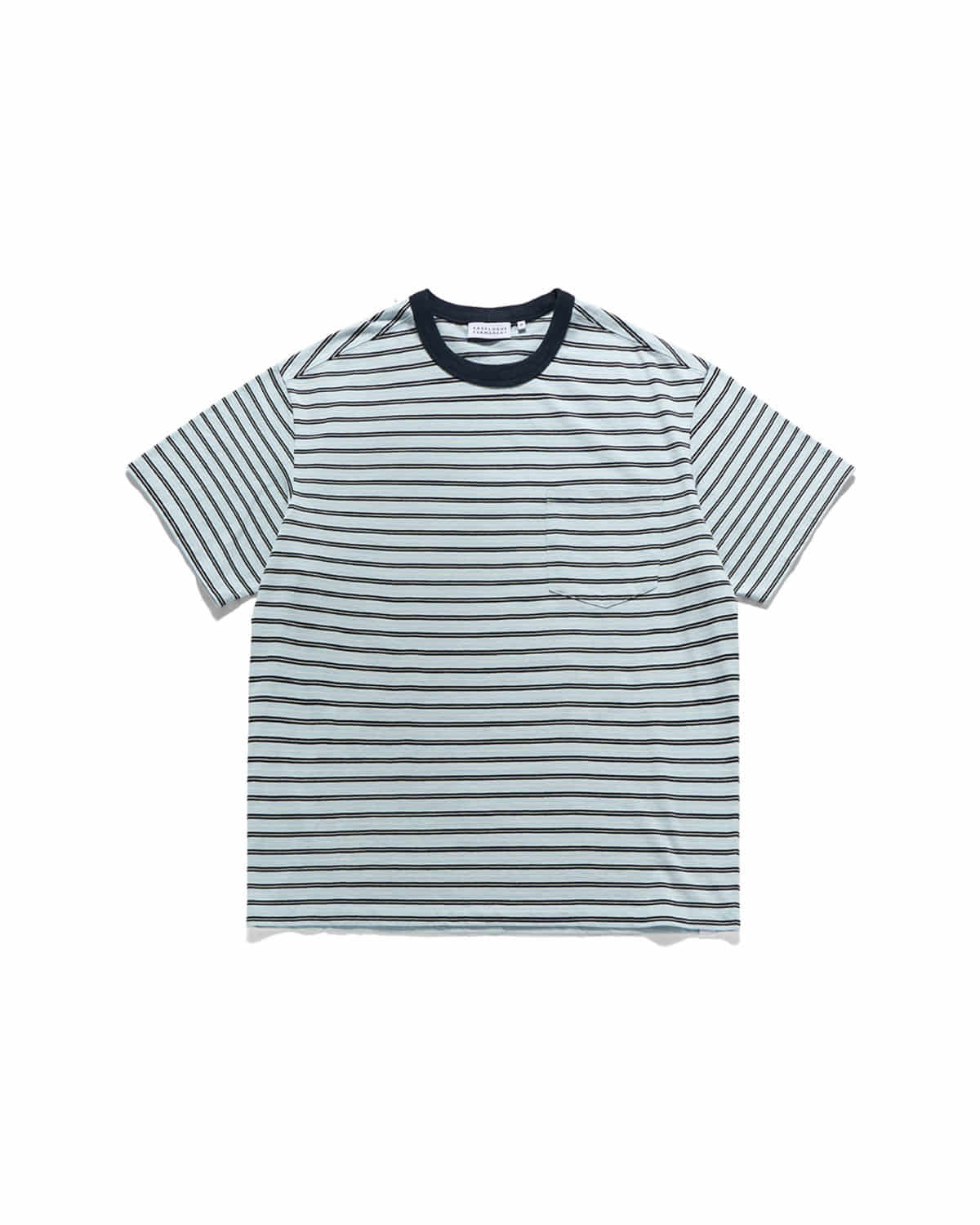 Eastlogue STRIPE POCKET T-SHIRTS / SKY BLUE & NAVY