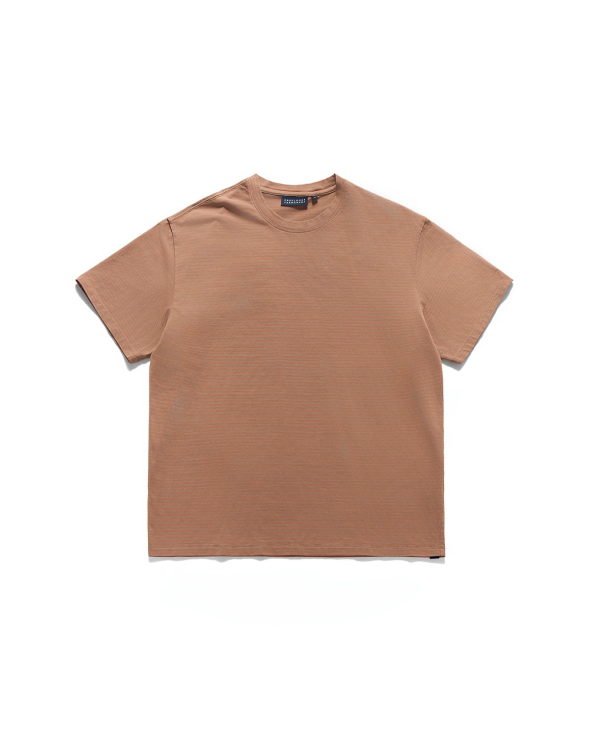 Eastlogue BASIC STRIPE T-SHIRTS / FOSSIL & ORANGE STRIPE