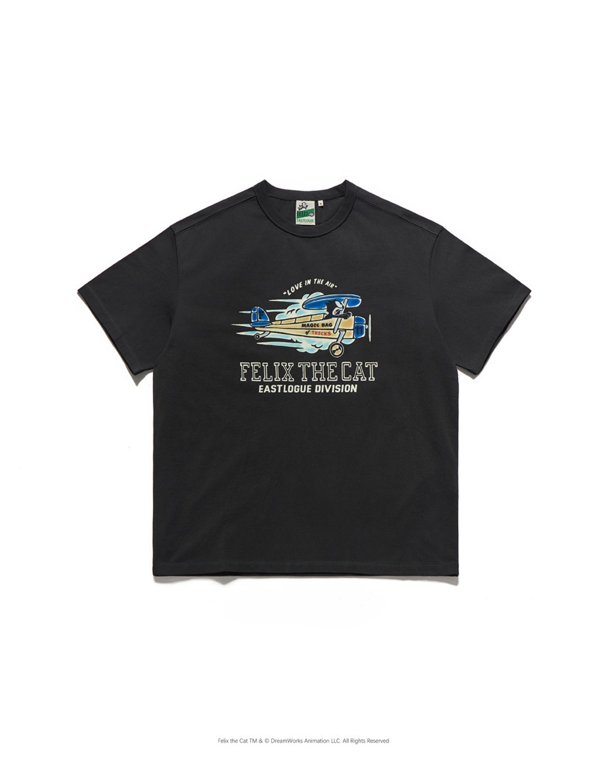 Eastlogue FELIX FLYING PILOT FLOCKING T-SHIRTS / BLACK