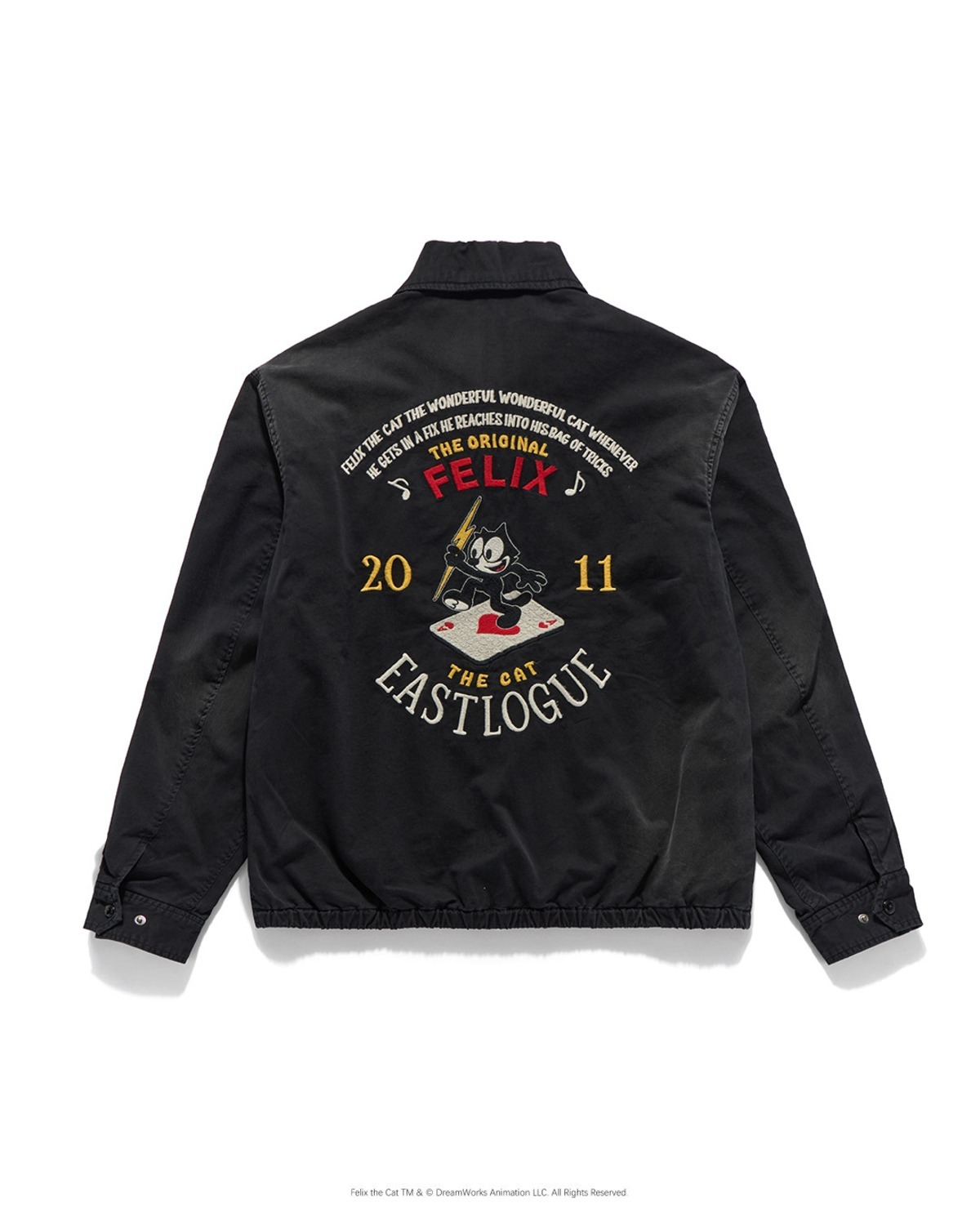 Eastlogue FELIX MILITARY EMBROIDERY SOUVENIR JACKET / VINTAGE BLACK