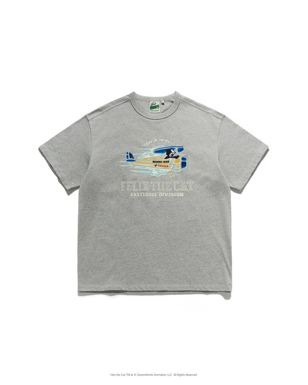 Eastlogue FELIX FLYING PILOT FLOCKING T-SHIRTS / MELANGE GREY