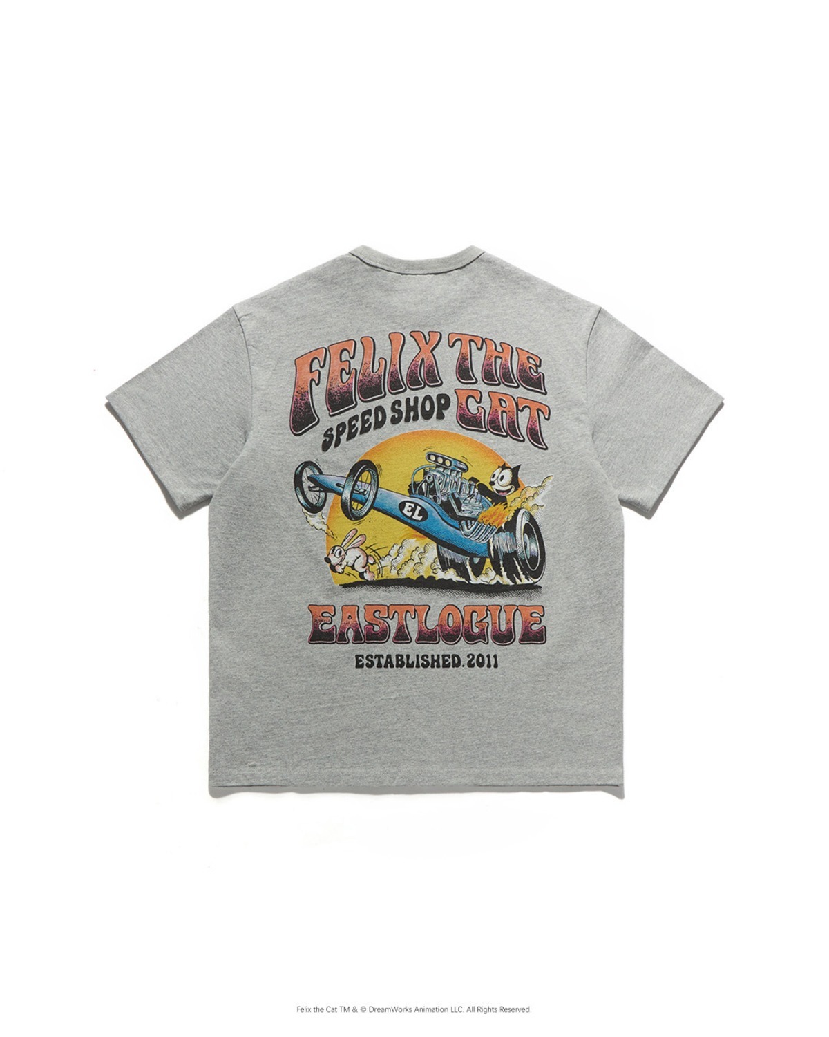 Eastlogue FEILX SPEEDSTER RACEING T-SHIRTS / MELANGE GREY