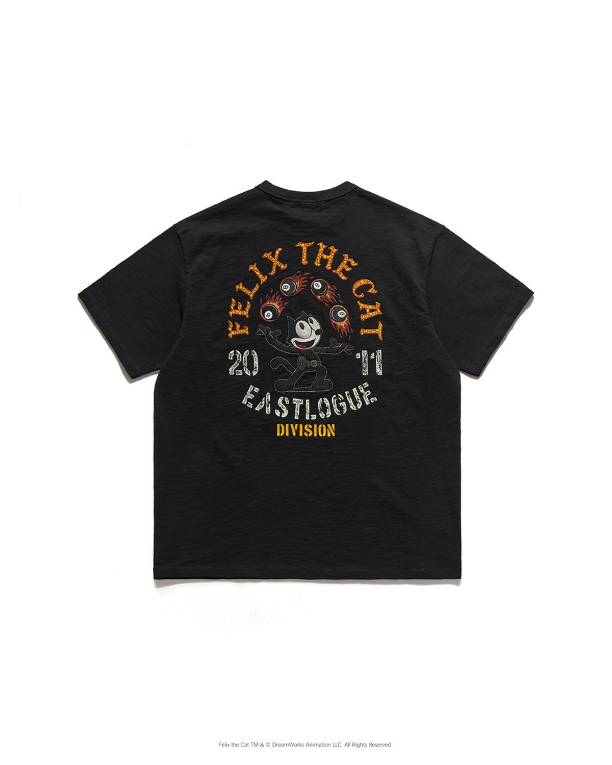 Eastlogue FELIX 8-BALL JUGGLE EMBROIDERED T-SHIRTS / BLACK
