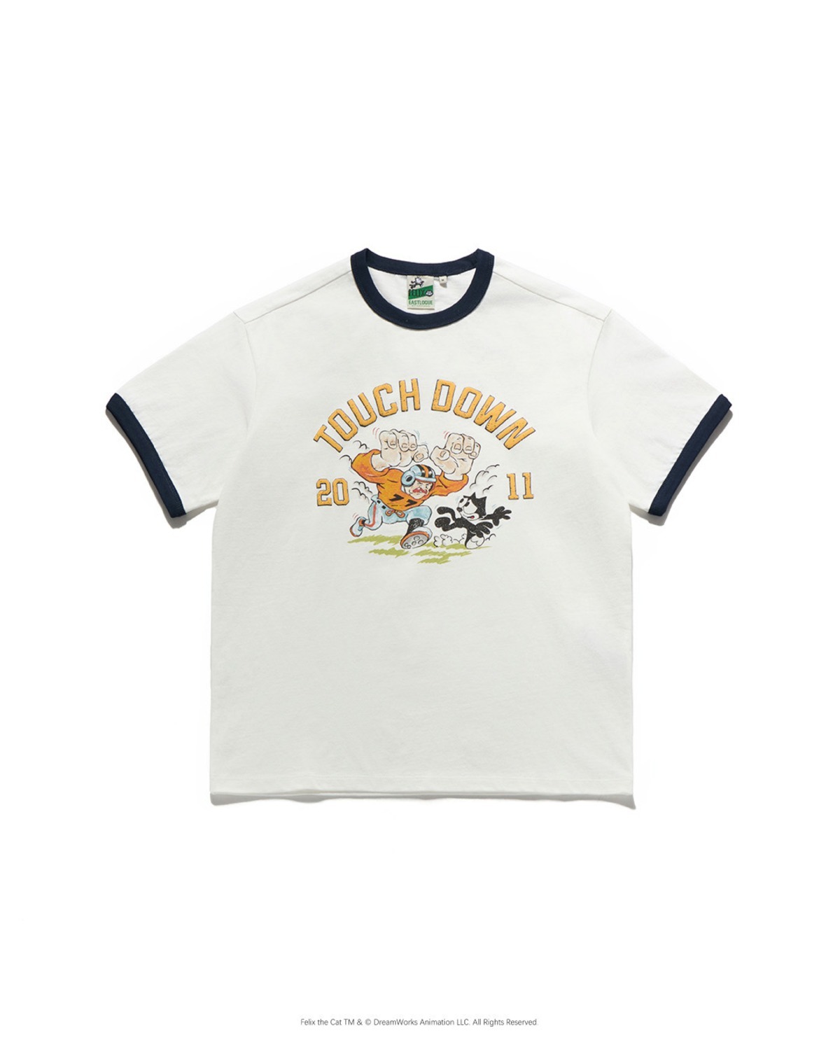 Eastlogue FELIX BREAKAWAY RUGBY RINGER  T-SHIRTS / OFF WHITE & NAVY