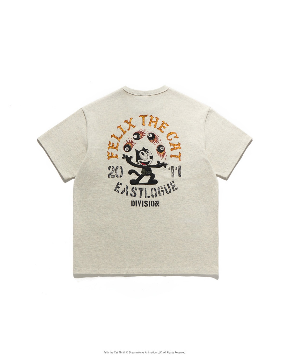 Eastlogue FELIX 8-BALL JUGGLE EMBROIDERED T-SHIRTS / OATMEAL