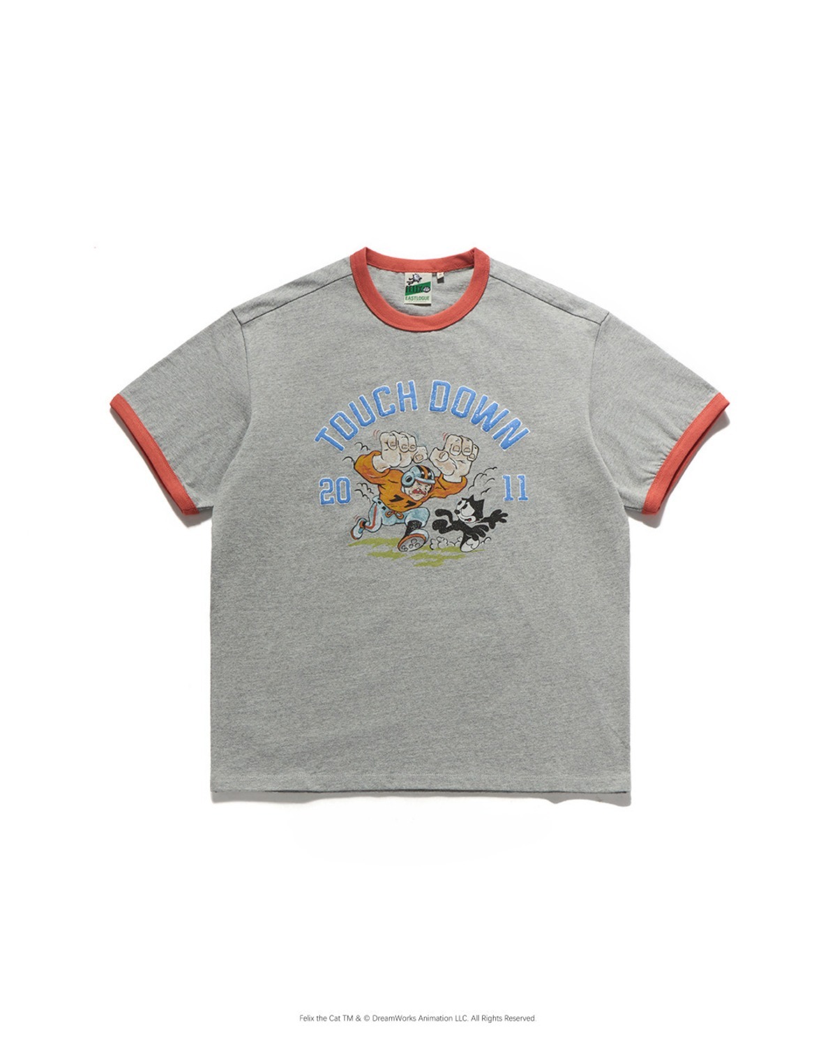 Eastlogue FELIX BREAKAWAY RUGBY RINGER  T-SHIRTS / MELANGE GREY & SALMON
