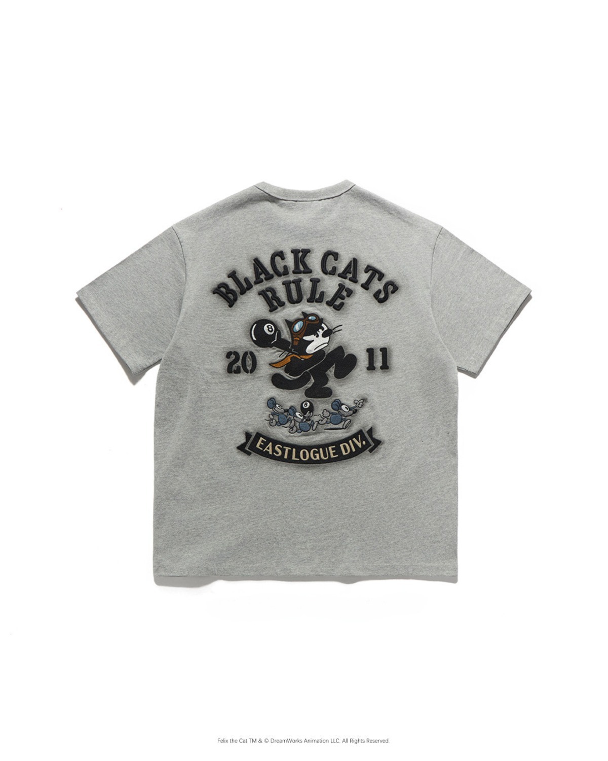 Eastlogue FELIX SHOT-PUT EMBROIDERED T-SHIRTS / MELANGE GREY