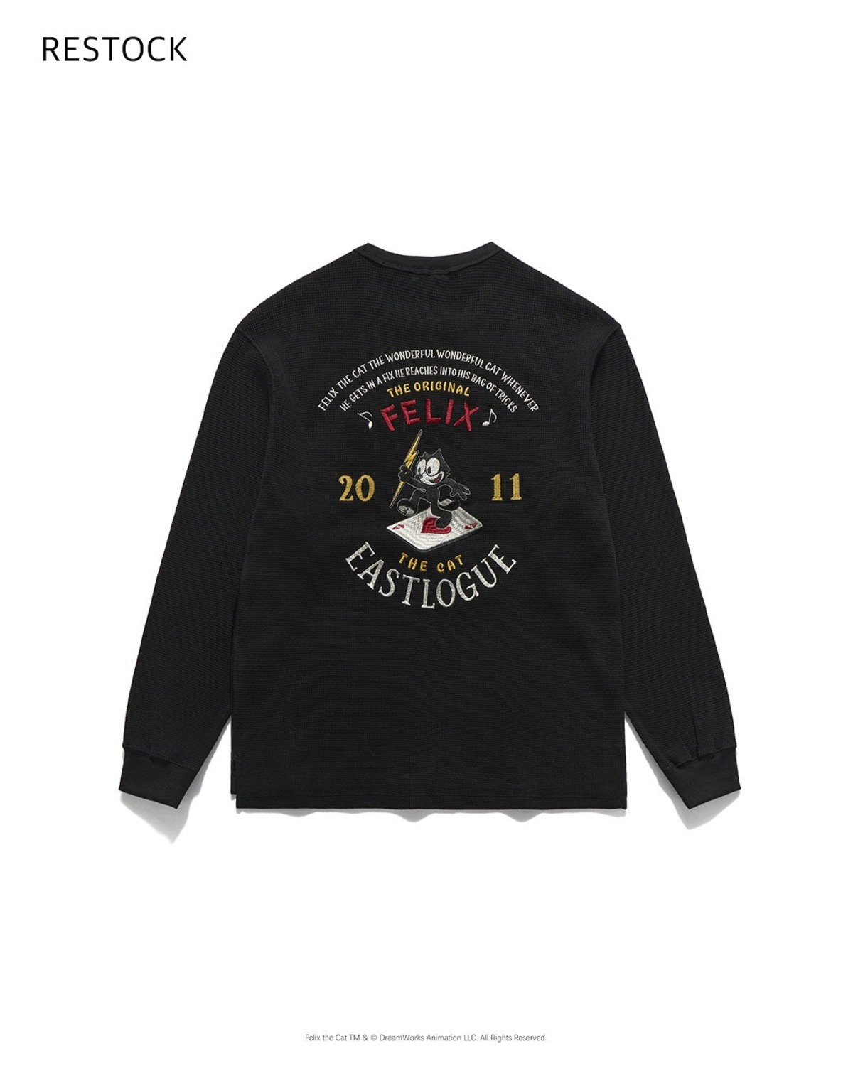 Eastlogue FELIX SOUVENIR EMBROIDERED L.S T-SHIRTS / BLACK