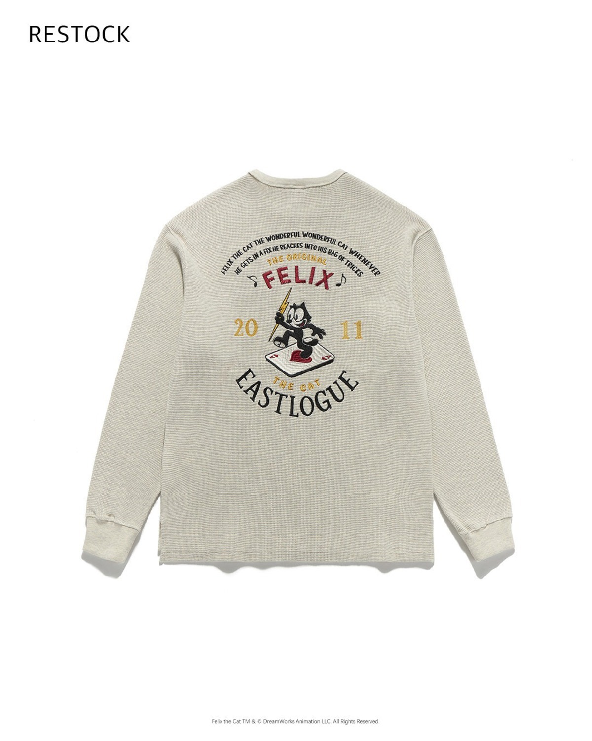 Eastlogue FELIX SOUVENIR EMBROIDERED L.S T-SHIRTS / OATMEAL
