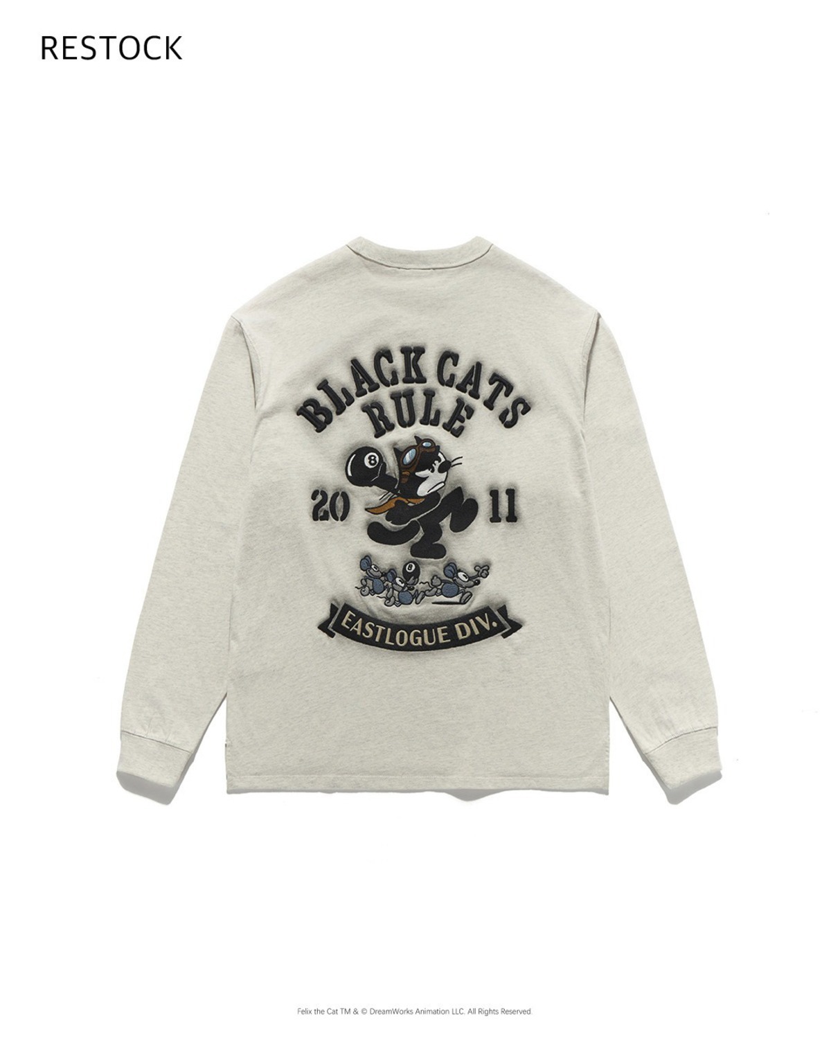 Eastlogue FELIX SHOT-PUT EMBROIDERED L.S T-SHIRTS / OATMEAL