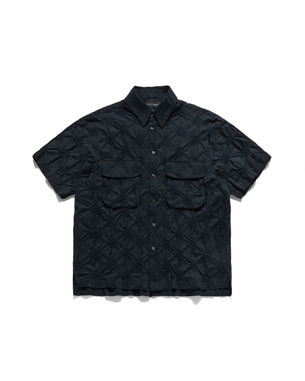 Eastlogue COMFY HALF SHIRTS / NAVY DOT EMBROIDERY