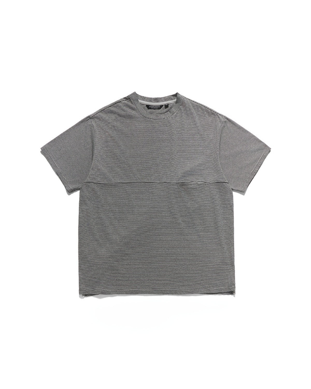 Eastlogue MODIFIED ONE POCKET T-SHIRTS / BLACK & WHITE STRIPE