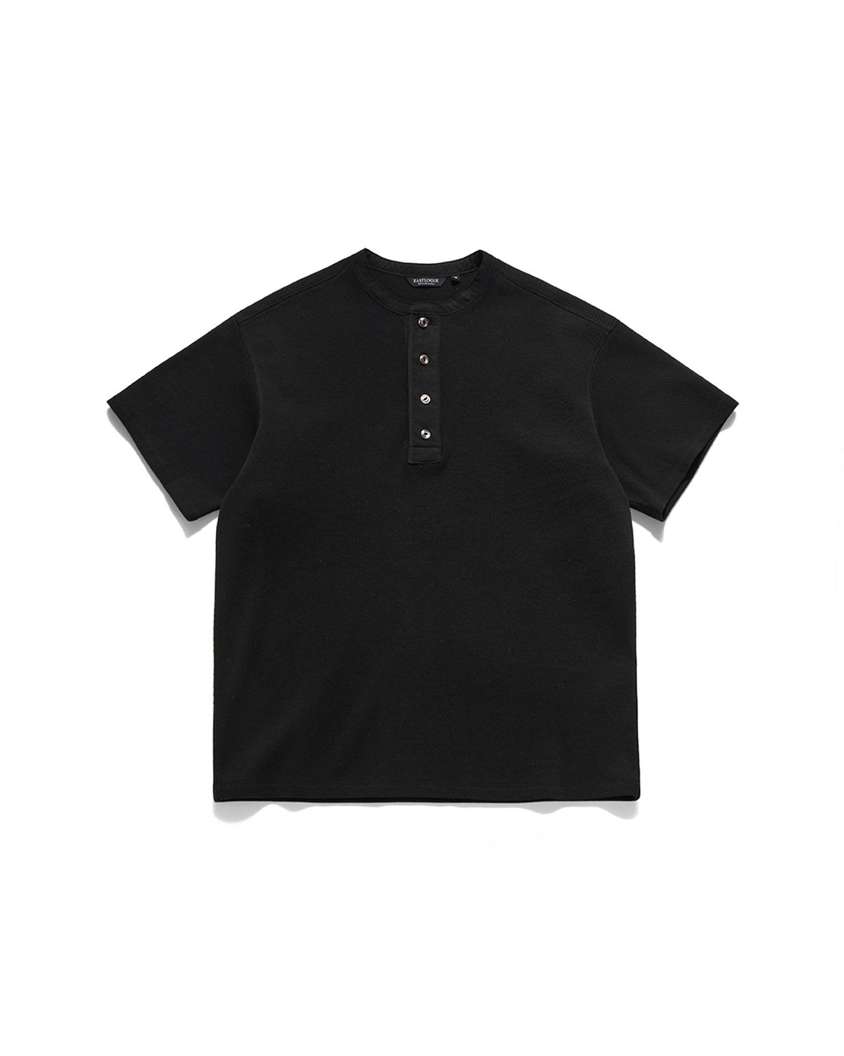 Eastlogue ANCHOR LINE HENRY NECK T-SHIRTS / BLACK