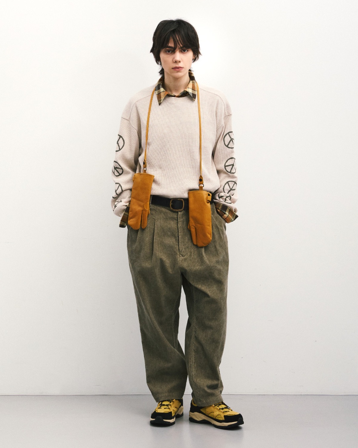 Eastlogue PEACE SYMBOL L.S T-SHIRTS / OATMEAL