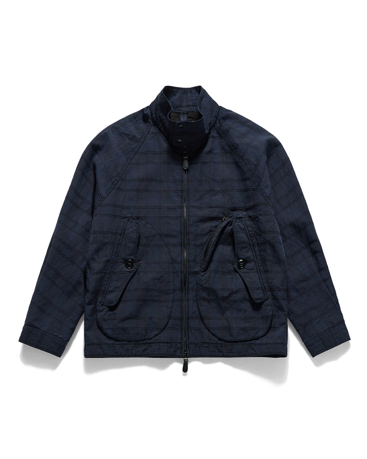 Eastlogue BREEZE HARRINGTON JUMPER / NAVY LINEN CHECK
