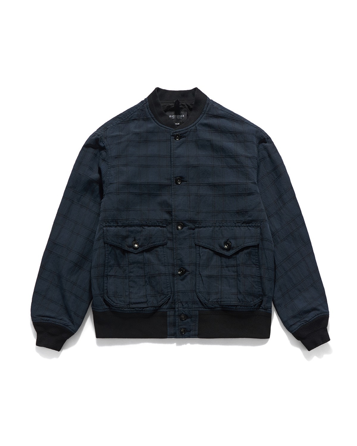 Eastlogue TENDER BLOUSON JACKET / NAVY LINEN CHECK