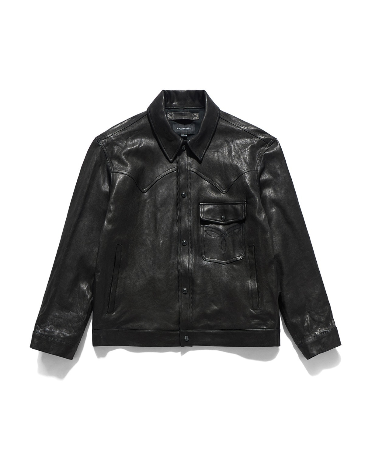 Eastlogue WESTERN TRUCKER LEATHER JACKET / BLACK