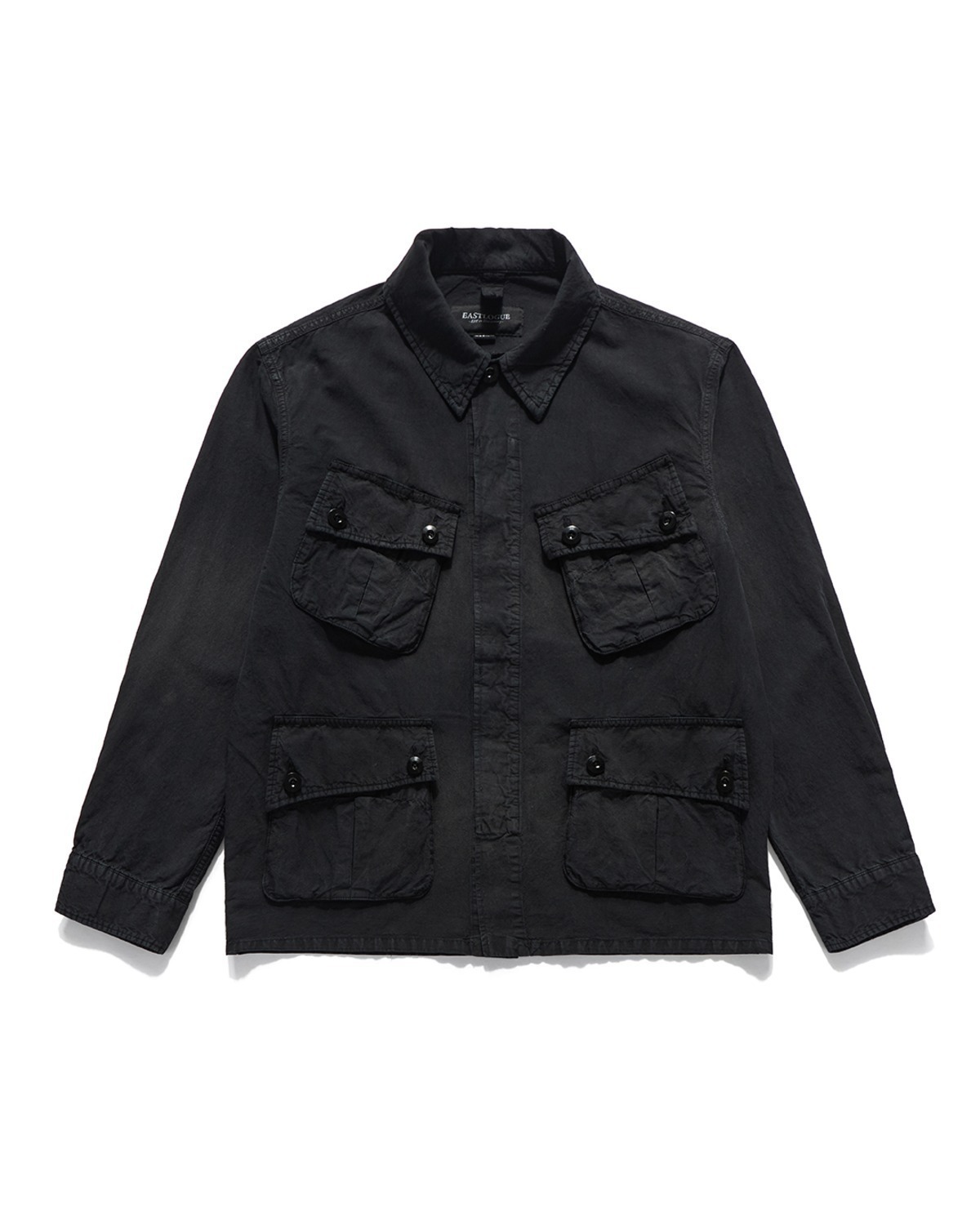 JUNGLE FATIGUE JACKET / NAVY LINEN CHECK - EASTLOGUE