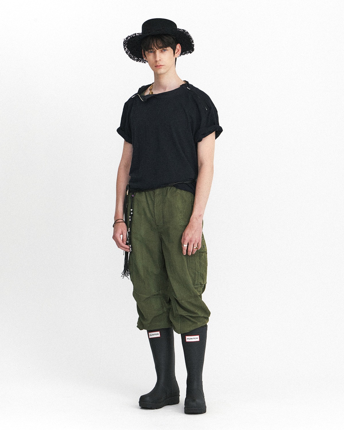 Eastlogue ARMY DOUBLE ZIP T-SHIRTS / BLACK