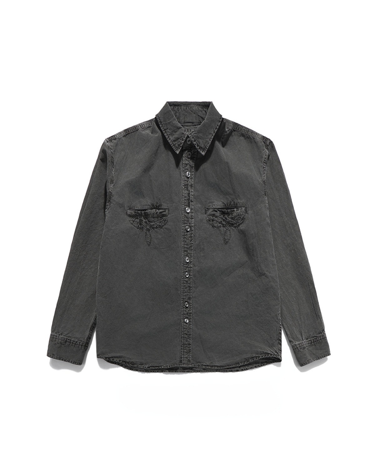 Eastlogue ANTIQUE COUNTRY SHIRTS (REGULAR) / PIGMENT BLACK LINEN
