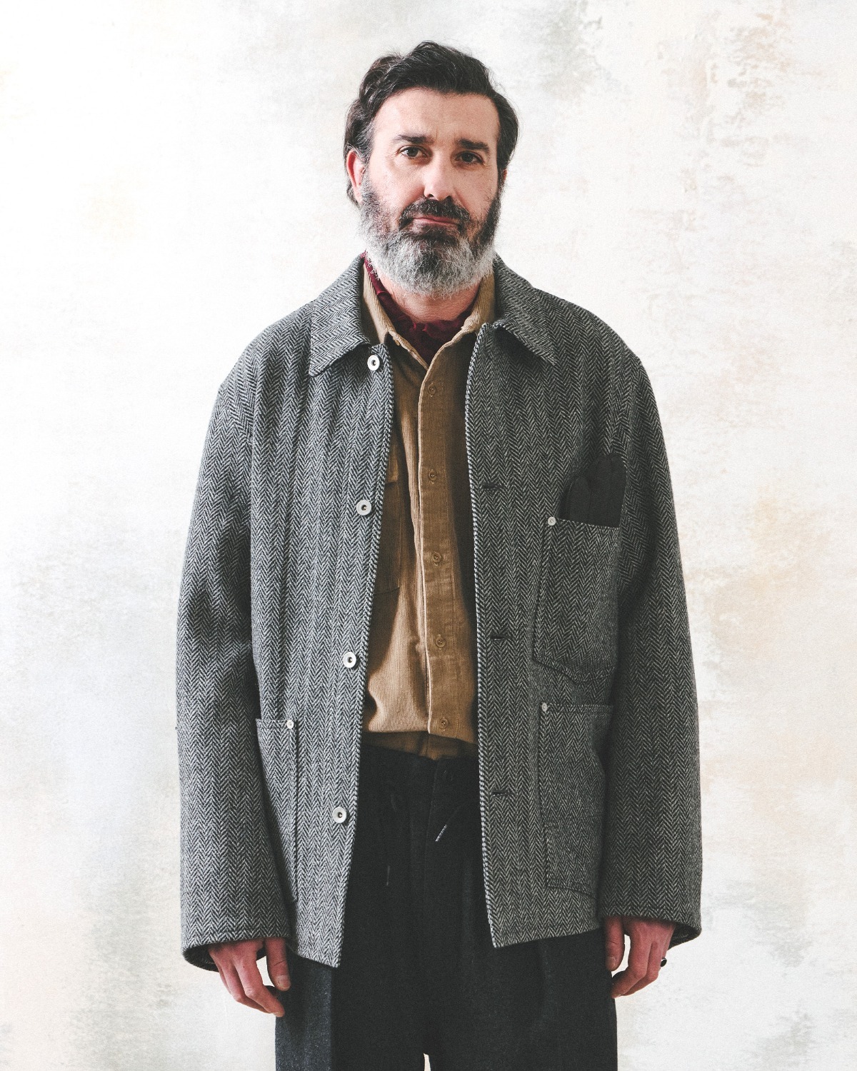 Eastlogue RAILMAN WORK JACKET / BLACK WOOL HERRINGBONE