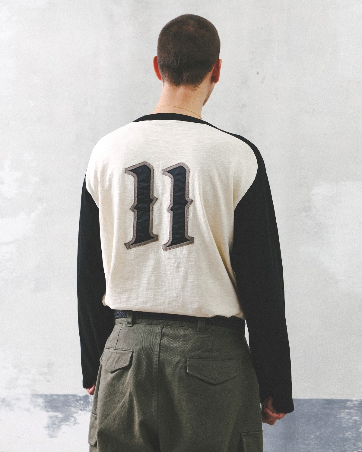 Eastlogue 11 RINGER RAGLAN L.S T-SHIRTS / CREAM & BLACK