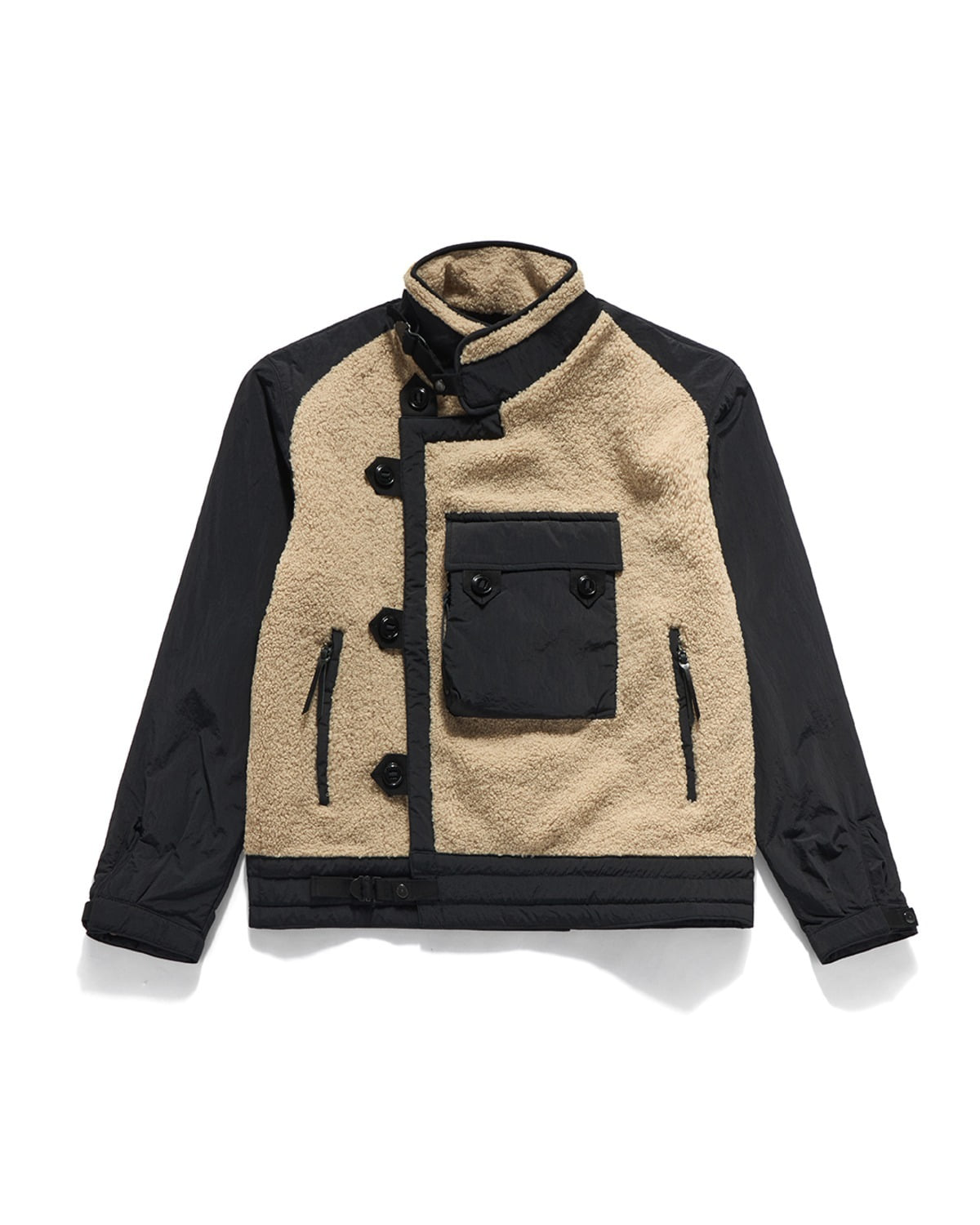 MOTORCYCLE JUMPER / BLACK & ECRU