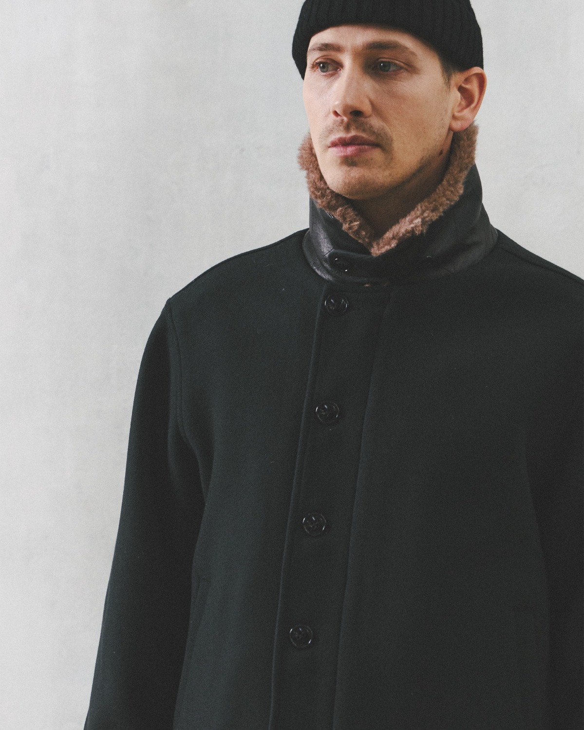 N-1 DECK JUMPER / CHARCOAL MELTON WOOL
