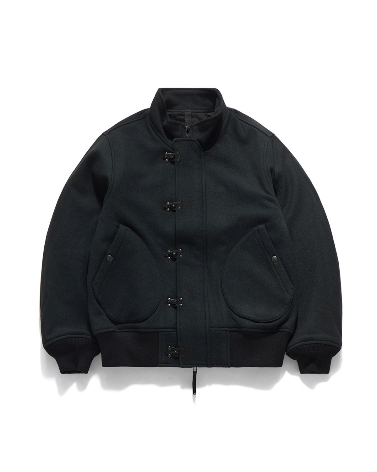 DECK JACKET / CHARCOAL MELTON WOOL