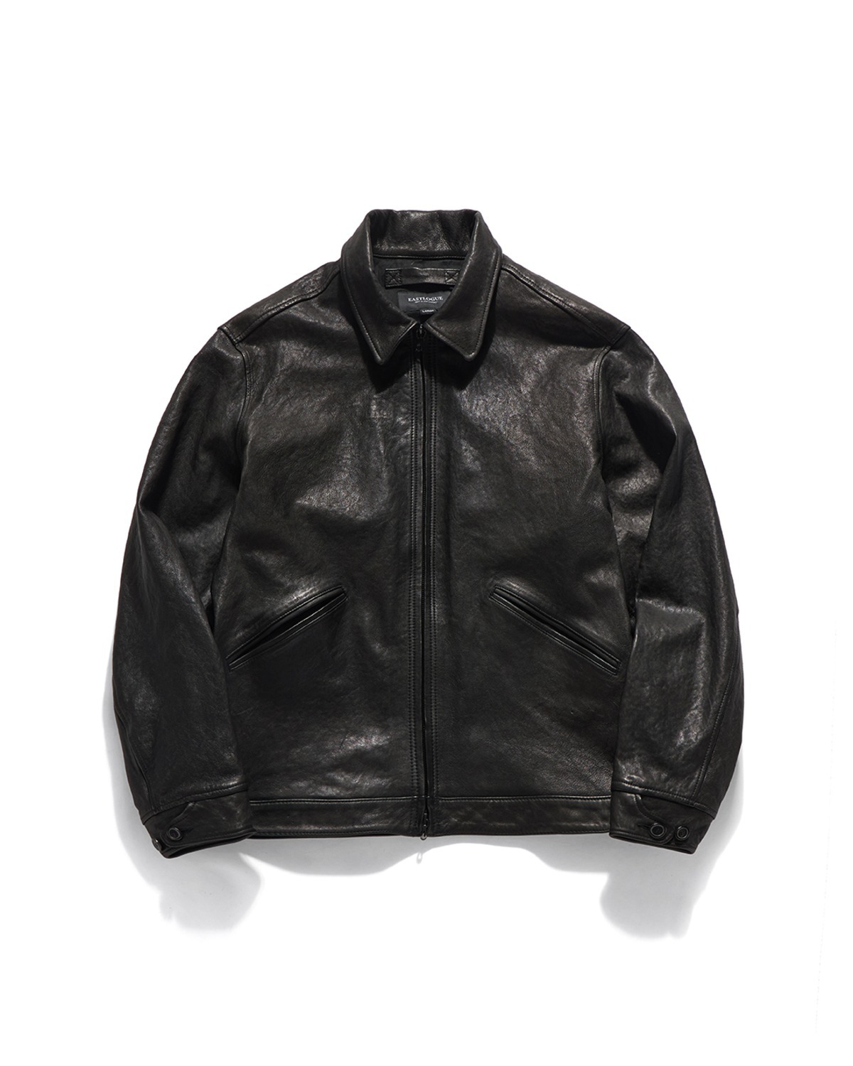 SPORTING LEATHER JACKET / BLACK
