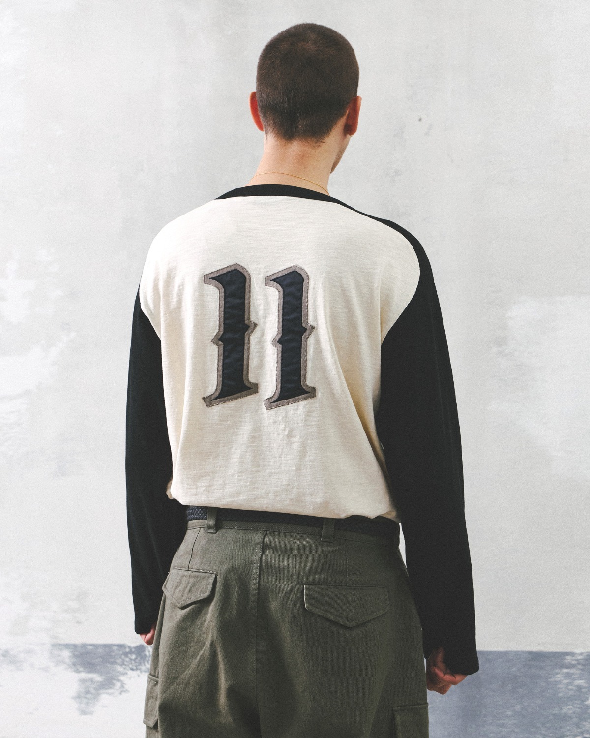 11 RINGER RAGLAN L.S T-SHIRTS / CREAM & BLACK