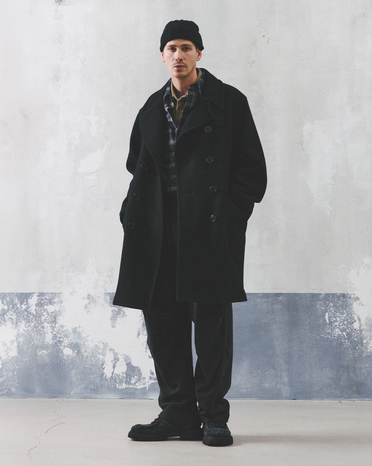 NAVAL COAT / BLACK MELTON