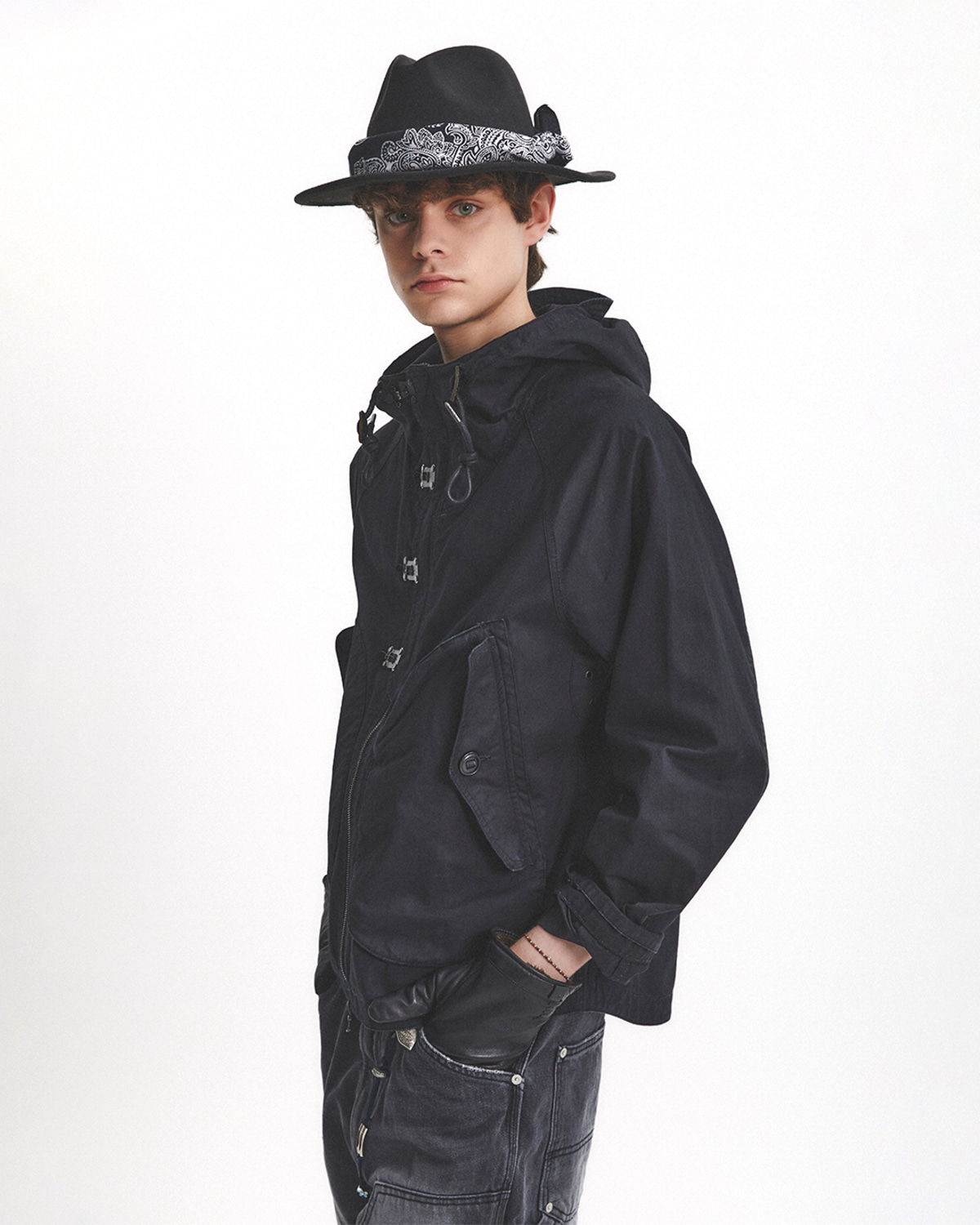 美品！HYKE cotton deck parka coat ブラック 2 HYKE | st company 