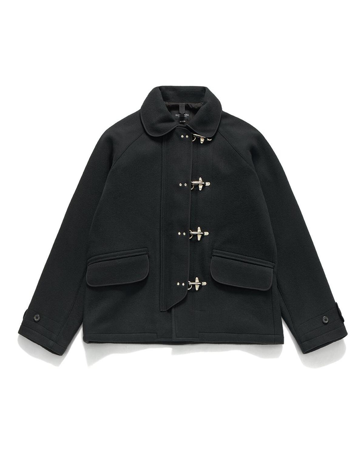 FIREMAN JACKET / ASHED BLACK MELTON WOOL | EASTLOGUE