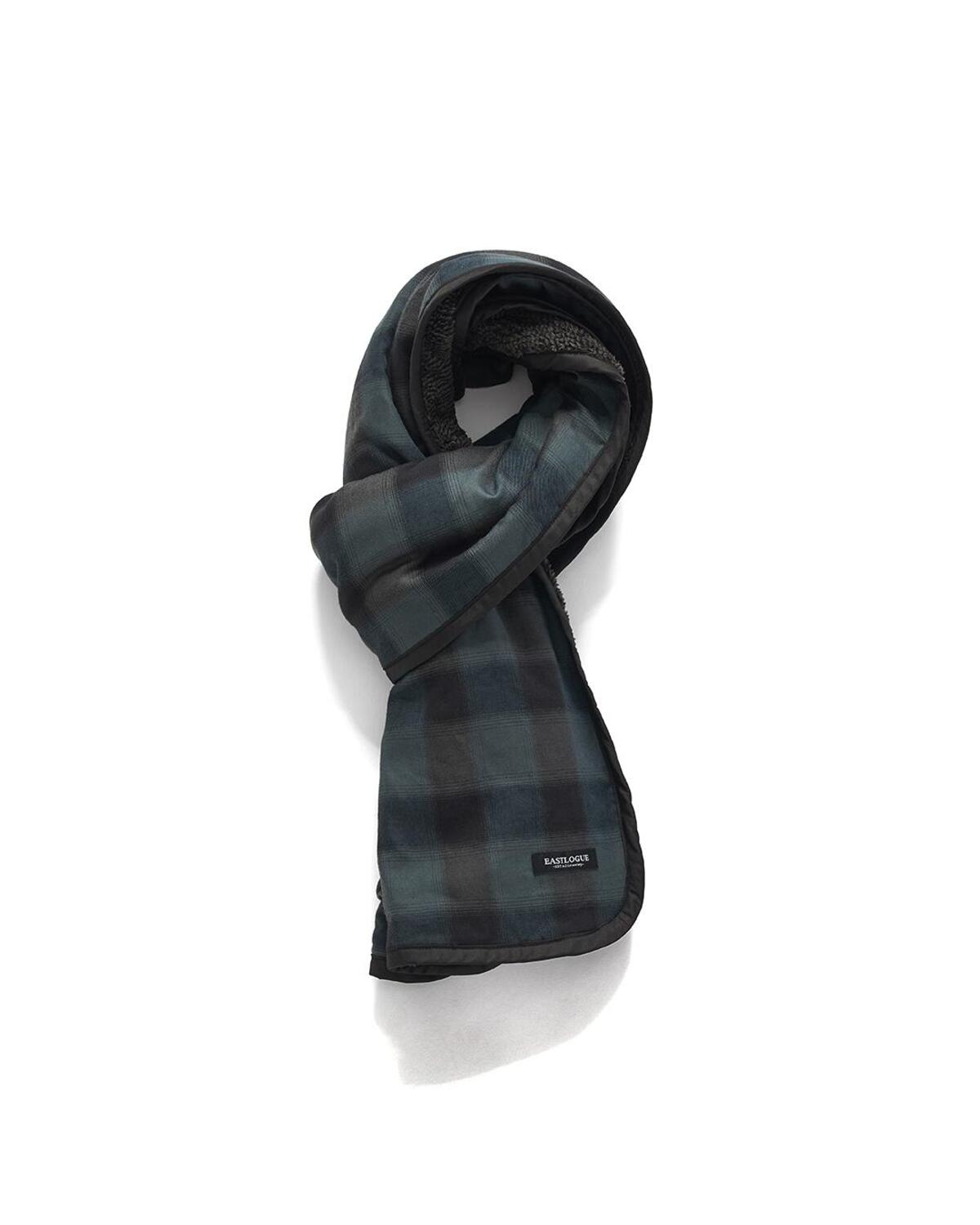REVERSIBLE FLEECE SCARF / BLACK - EASTLOGUE