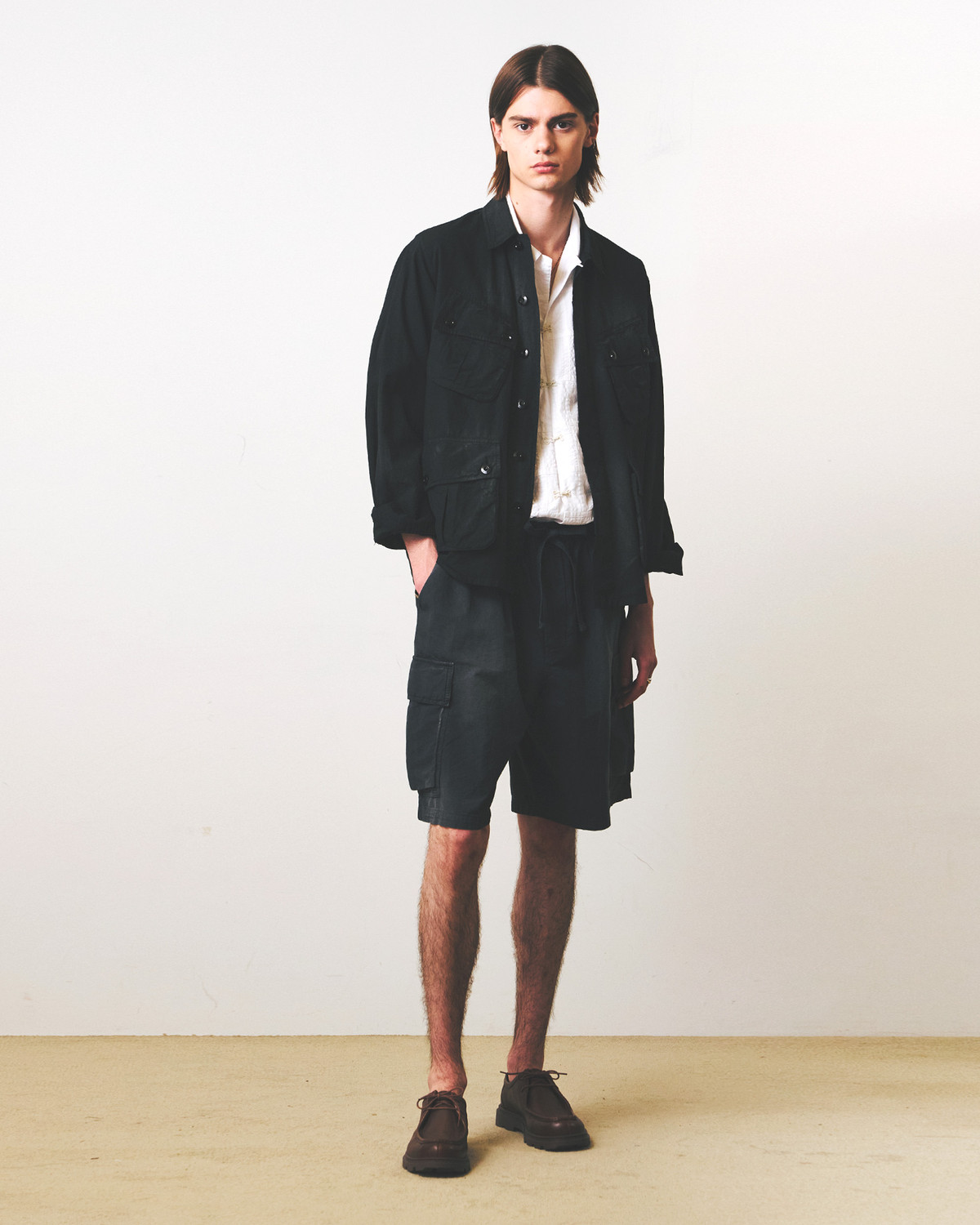 JUNGLE FATIGUE JACKET / VINTAGE BLACK LINEN - EASTLOGUE