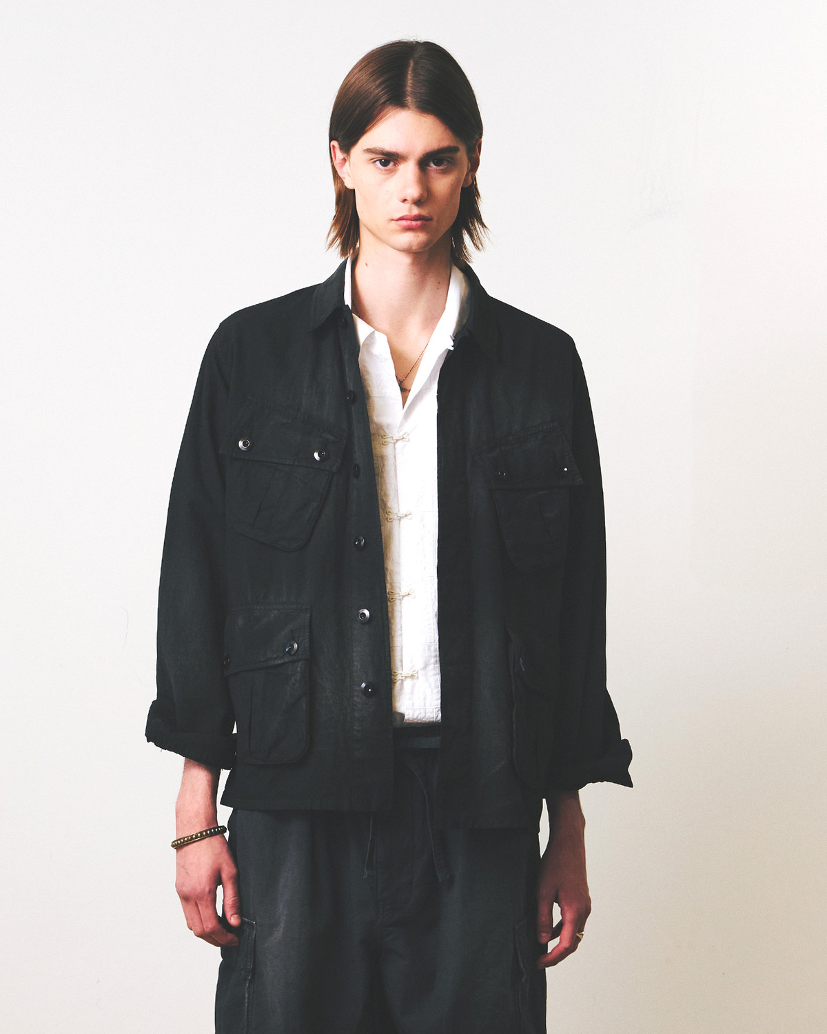 JUNGLE FATIGUE JACKET / VINTAGE BLACK LINEN - EASTLOGUE