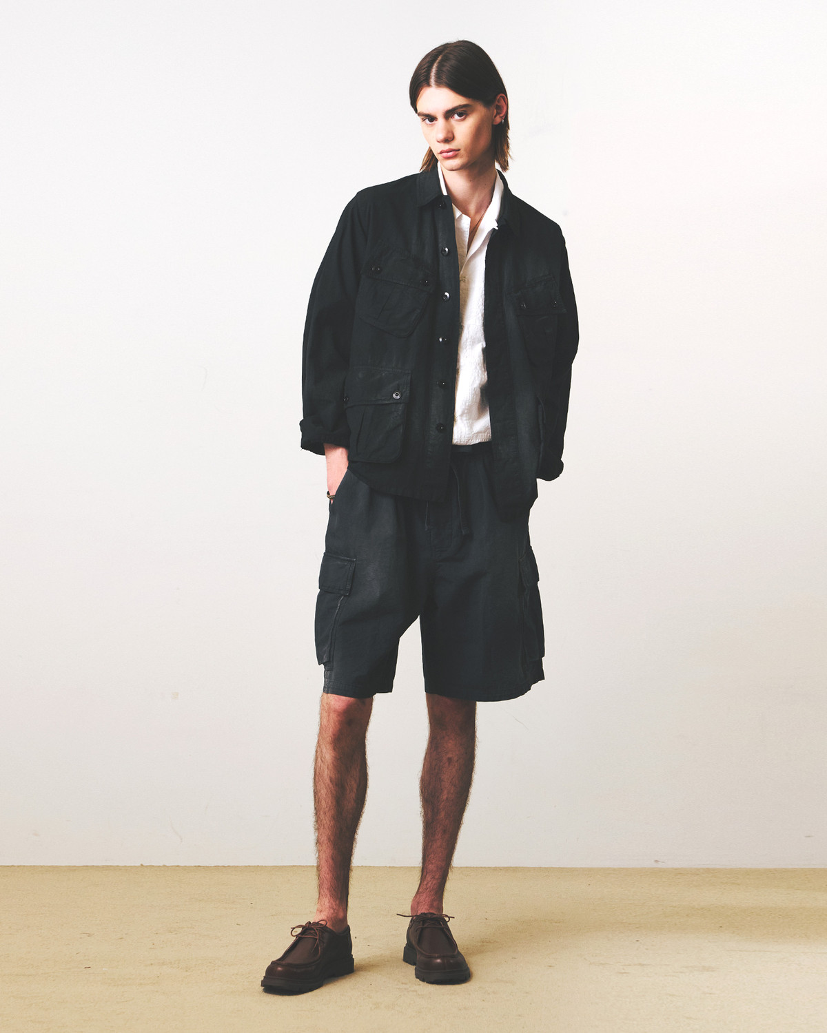 JUNGLE FATIGUE JACKET / VINTAGE BLACK LINEN - EASTLOGUE