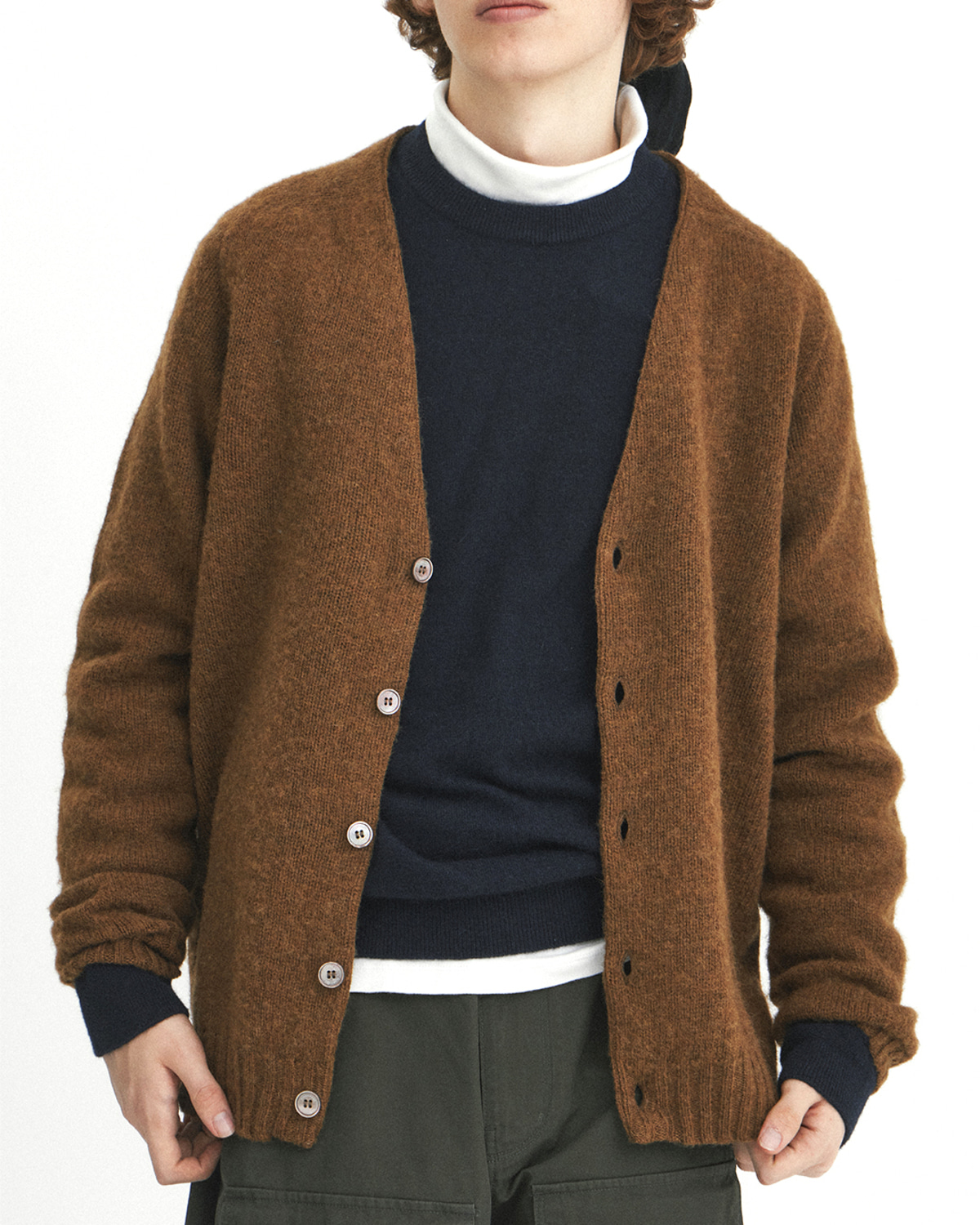 FTC \"HEATHER SHAGGY CARDIGAN\" - ブラウン L FTC HEATHER SHAGGY CARDIGAN - ブラウン L